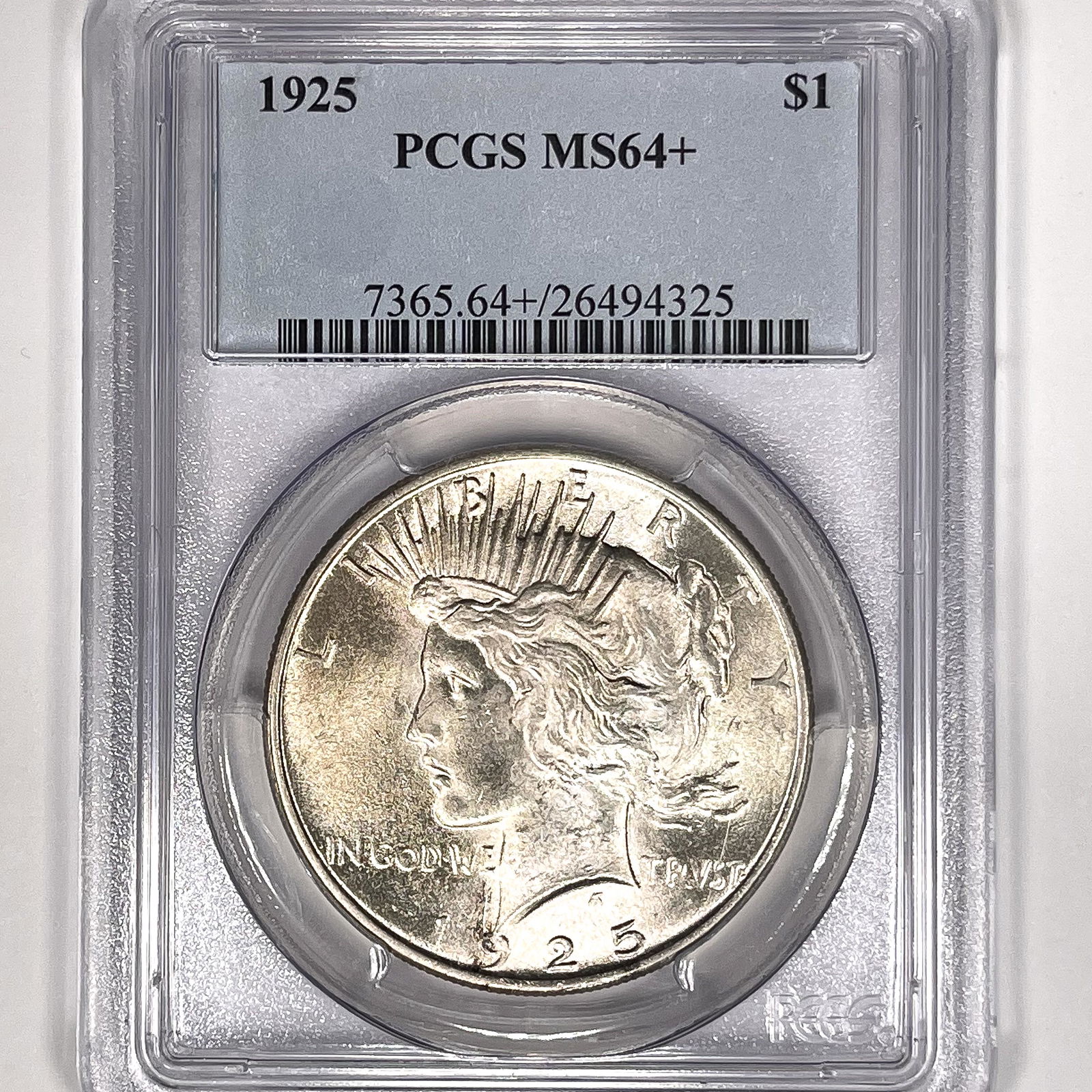 1925 Silver Peace Dollar PCGS-MS64+ (1 of 2)