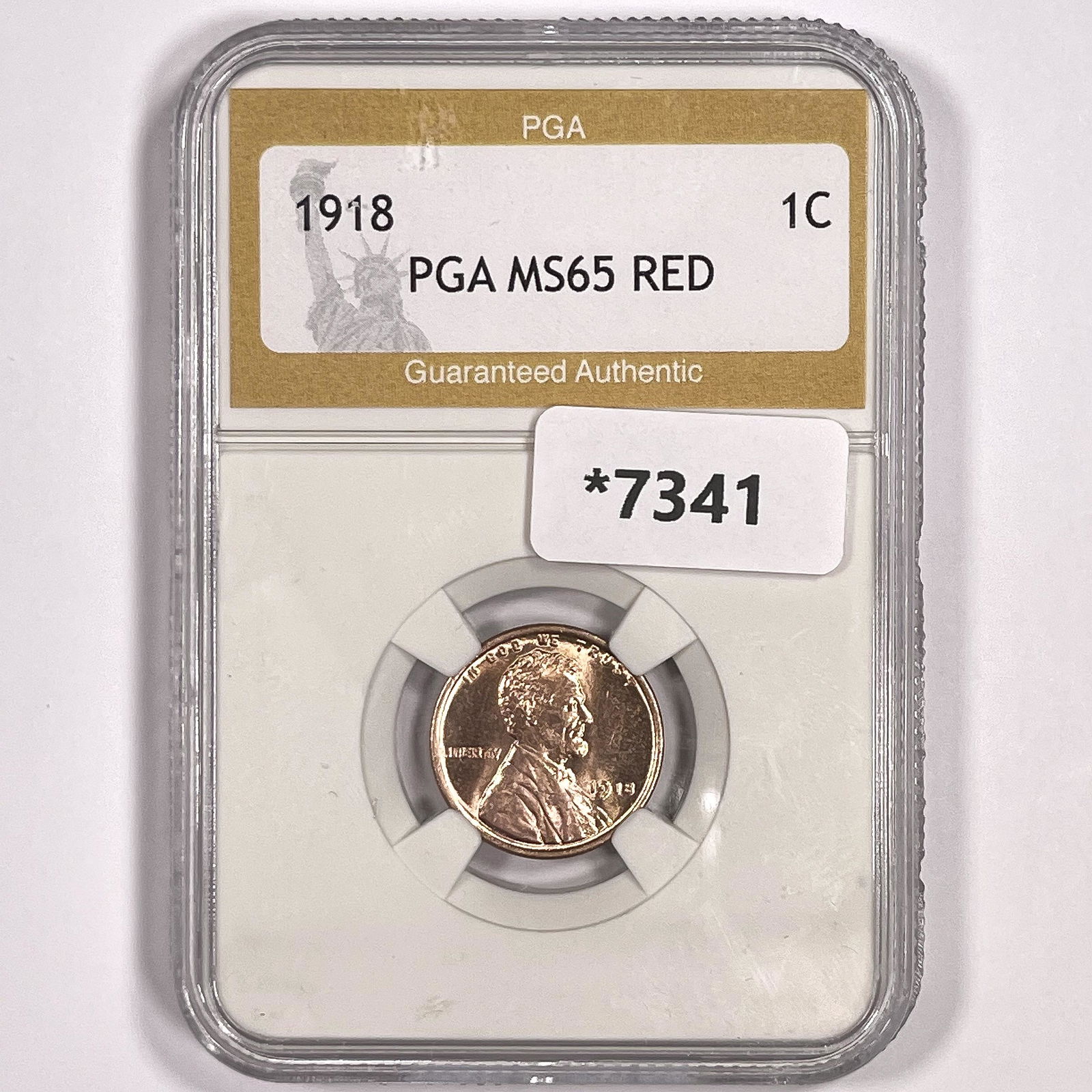 1918 Wheat Cent PGA-MS65 RED (1 of 2)