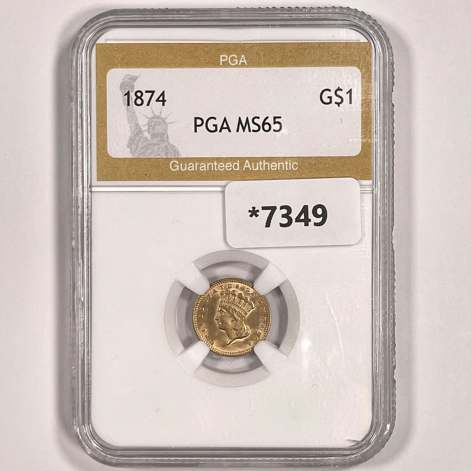 1874 Rare Gold Dollar PGA-MS65 (1 of 2)