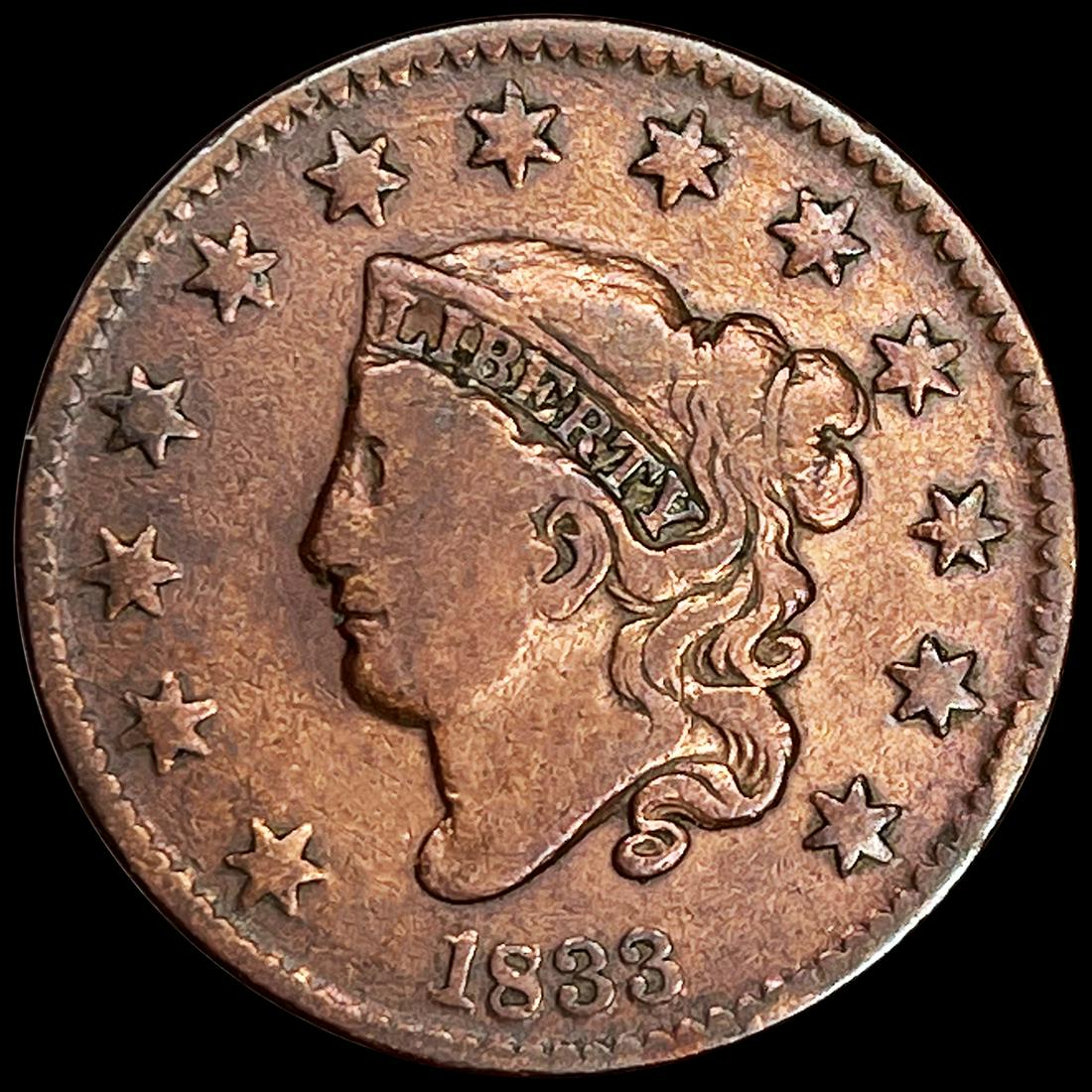 1833 Large Cent NICELY CIRCULATED (1 of 2)