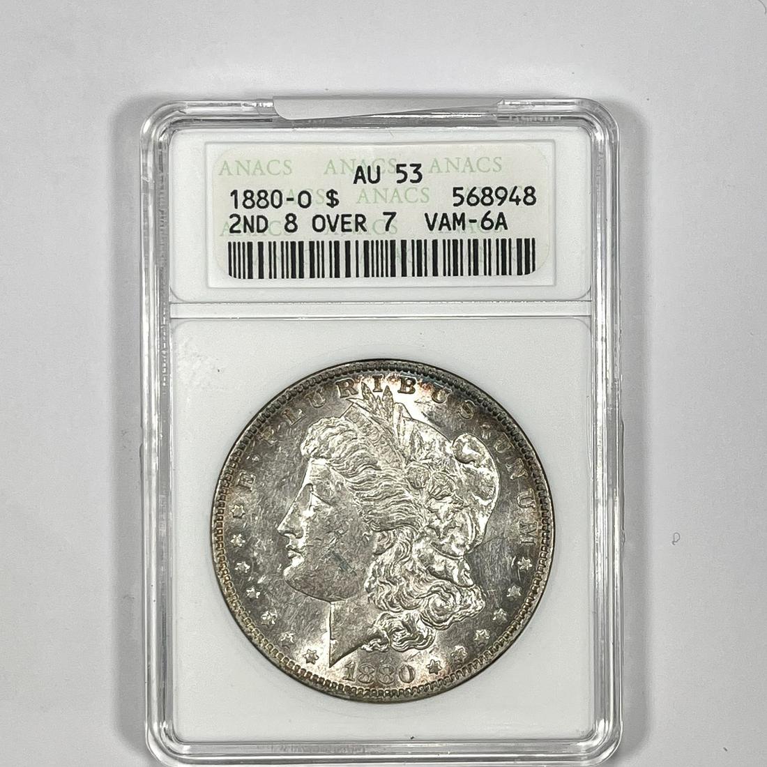 1880-O 2nd 8/7 VAM-6A Morgan Silver Dollar (1 of 2)