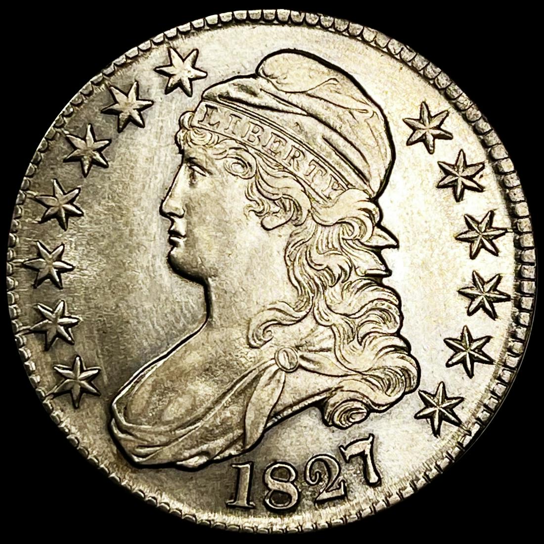 1827 Sq Base 2 Capped Bust Half Dollar CLOSELY (1 of 2)