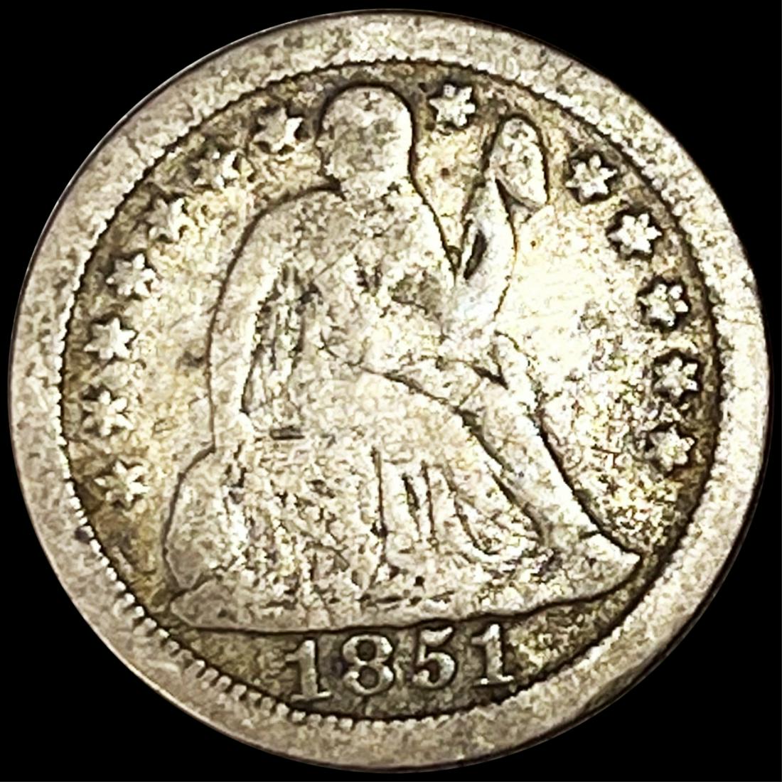 1851-O Seated Liberty Dime NICELY CIRCULATED (1 of 2)