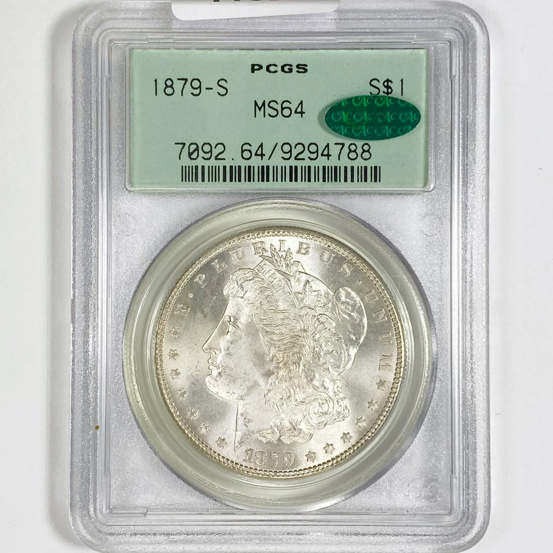 1879-S CAC Morgan Silver Dollar PCGS-MS64 (1 of 2)