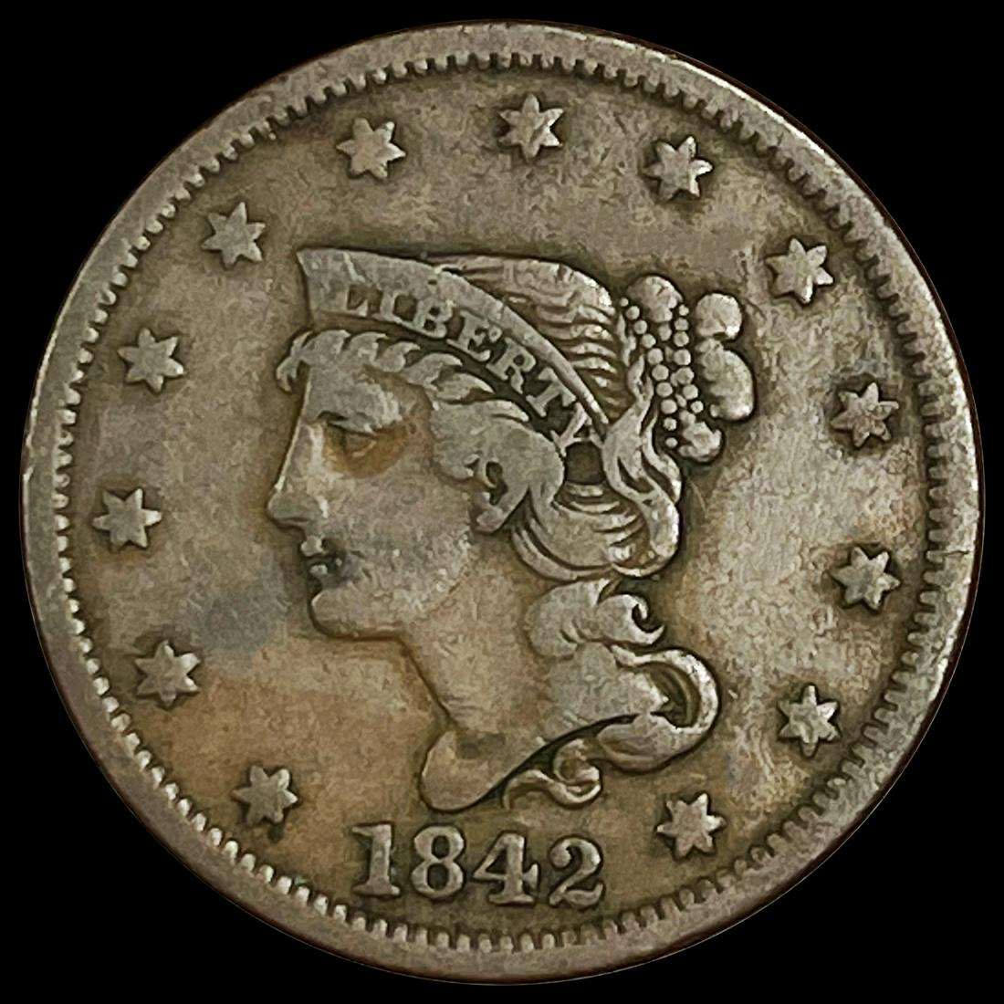 1842 Large Cent NICELY CIRCULATED (1 of 2)