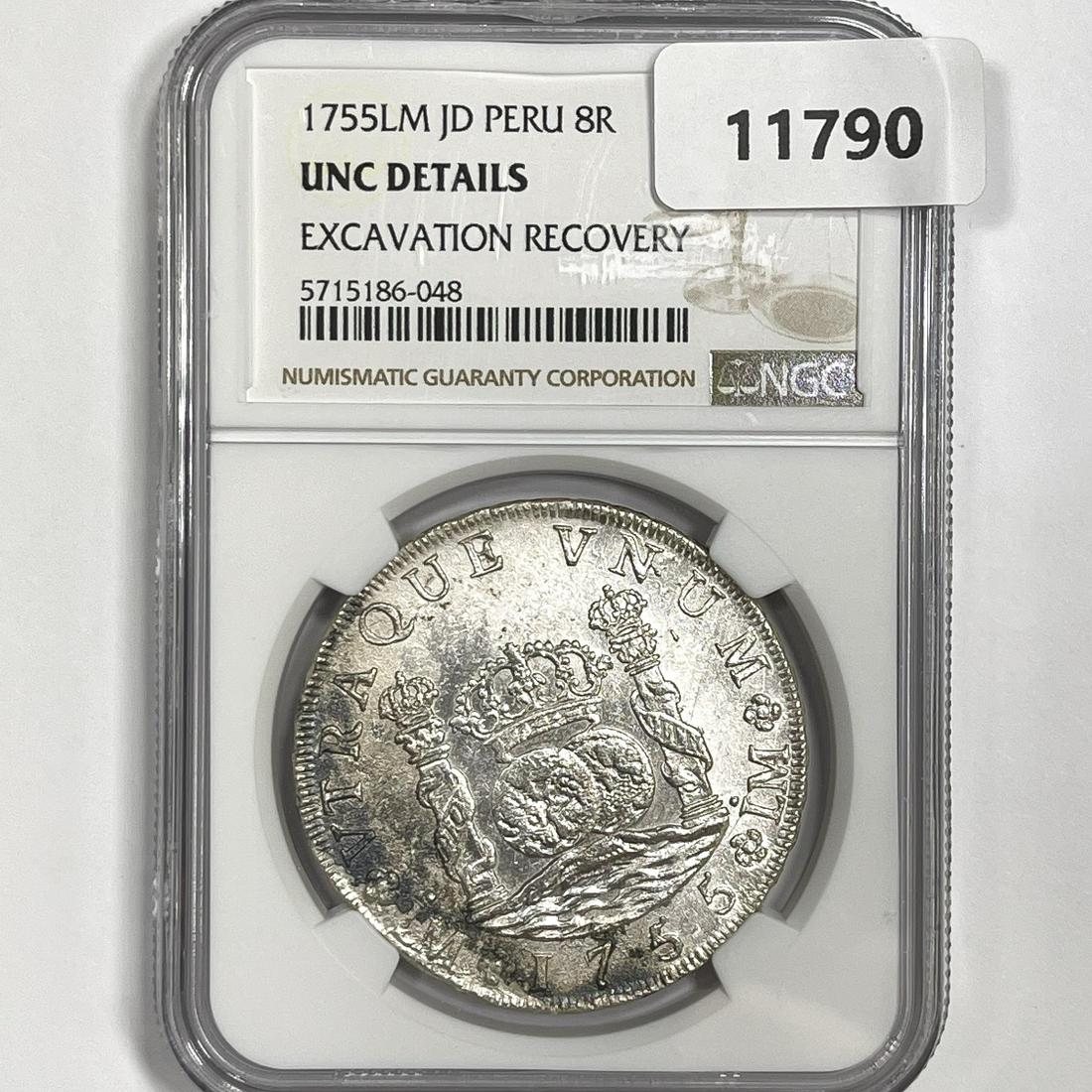 1755LM JD Peru 8 Reales NGC-UNC Details (1 of 2)