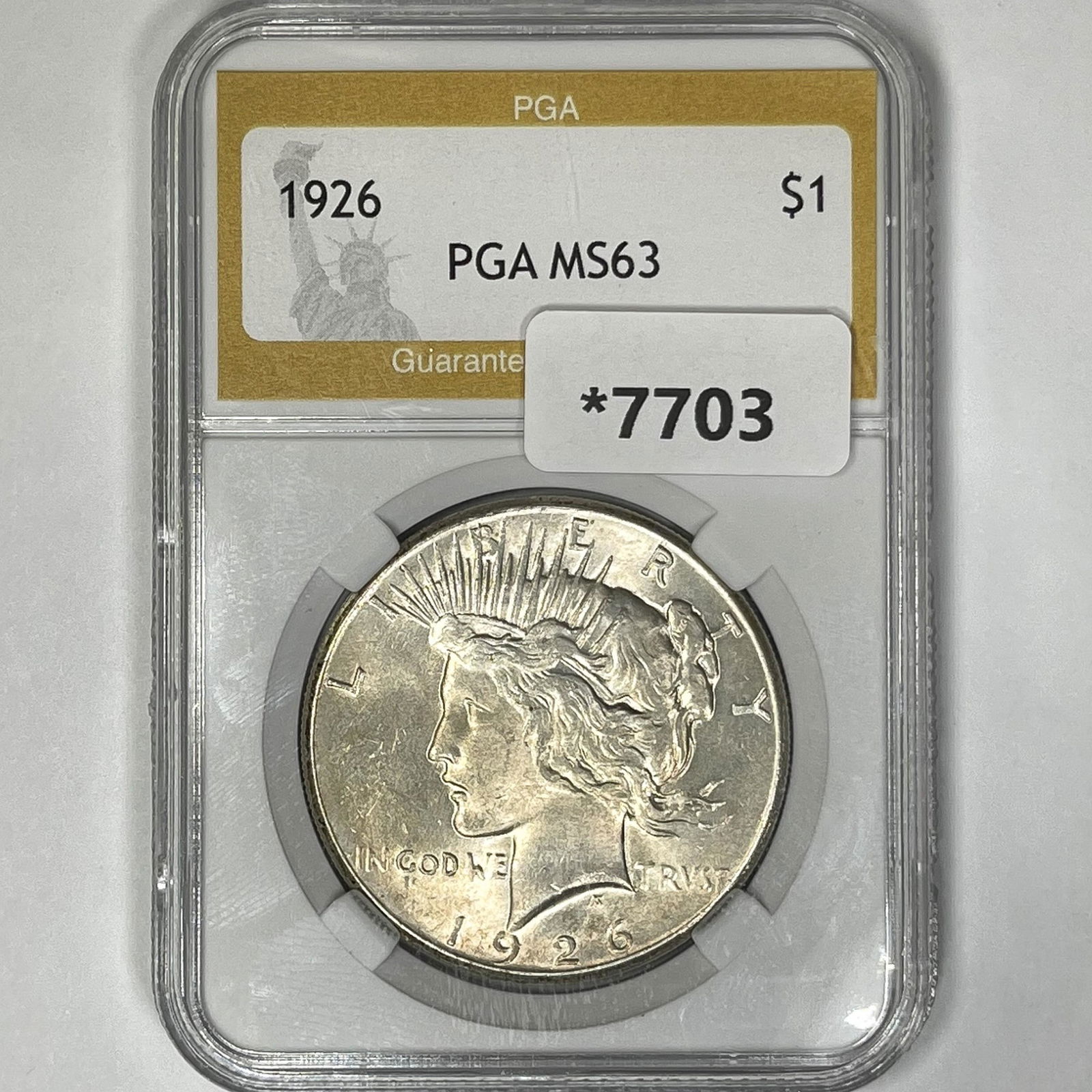 1926 Silver Peace Dollar PGA-MS63 (1 of 2)