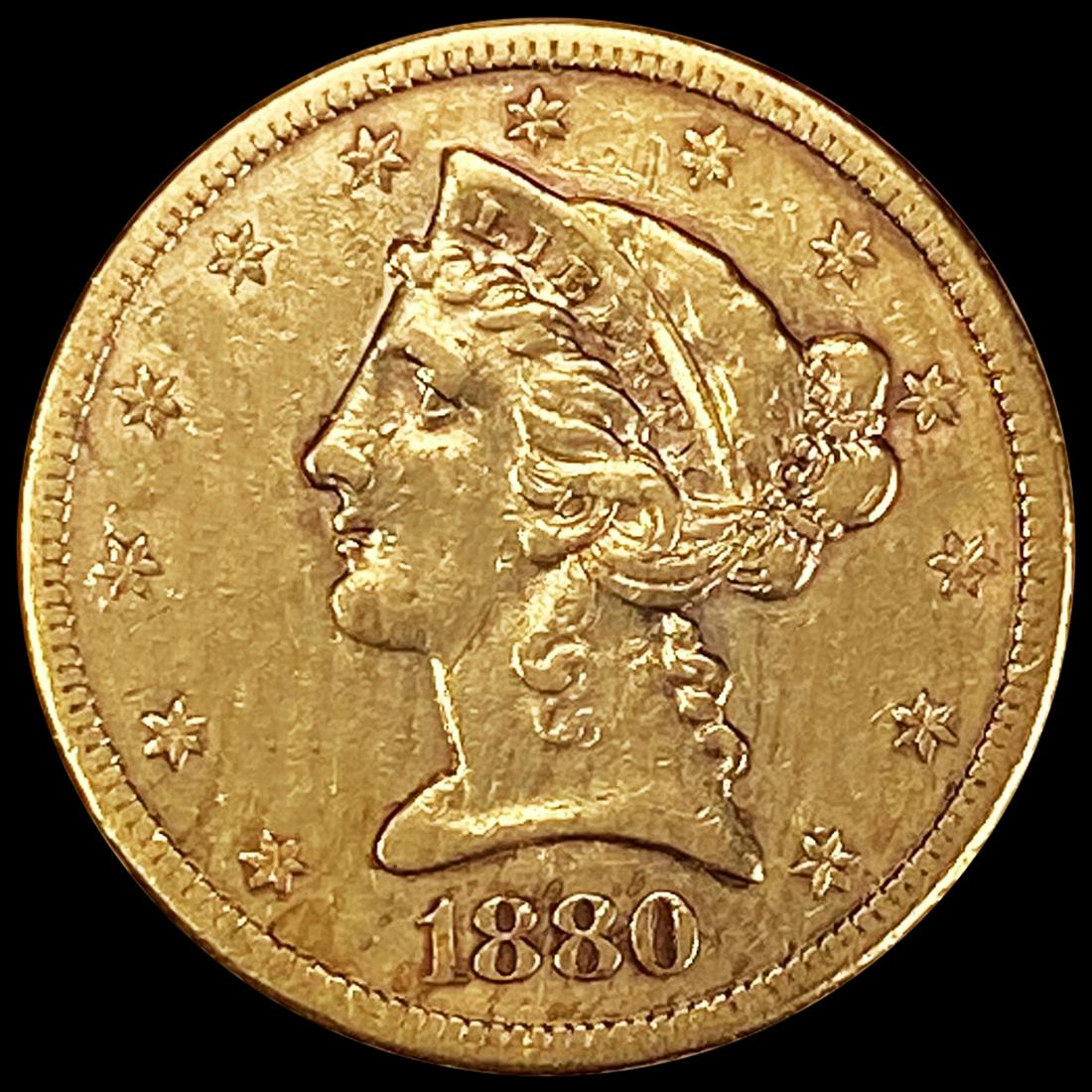 1880-S $5 Gold Half Eagle UNCIRCULATED (1 of 2)