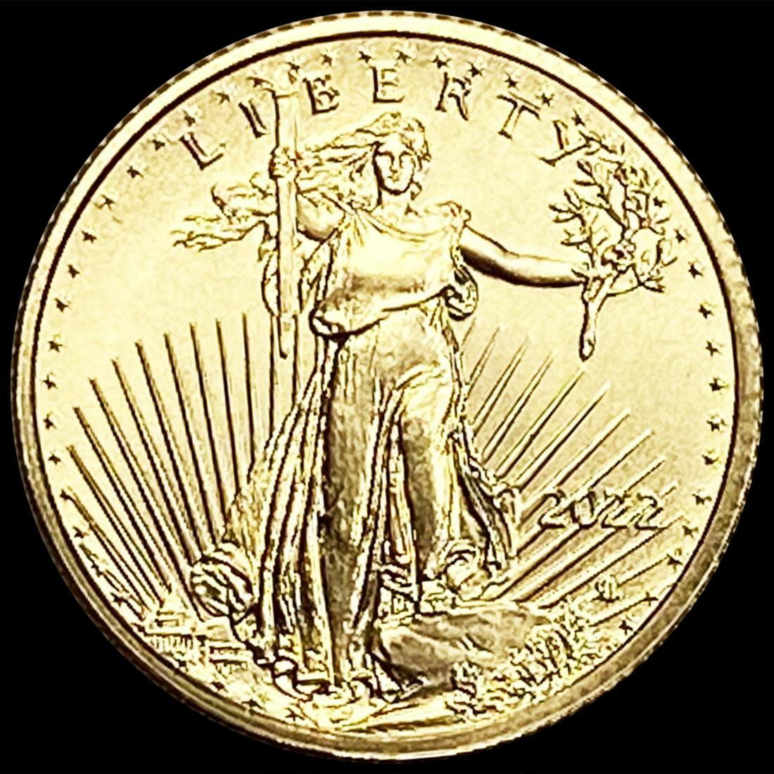 2022 Gold 1/10oz $5 Eagle SUPERB GEM BU (1 of 2)