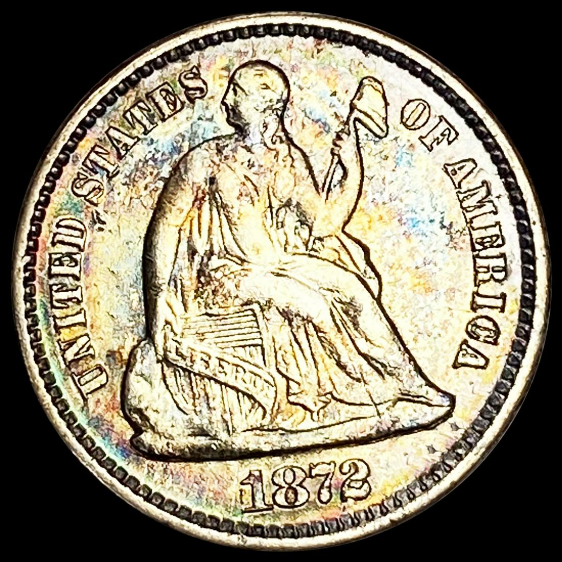 1872 Seated Liberty Half Dime UNCIRCULATED (1 of 2)