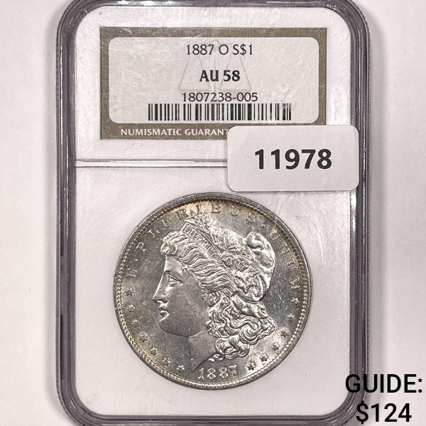1887-O Morgan Silver Dollar NGC-AU58 (1 of 2)