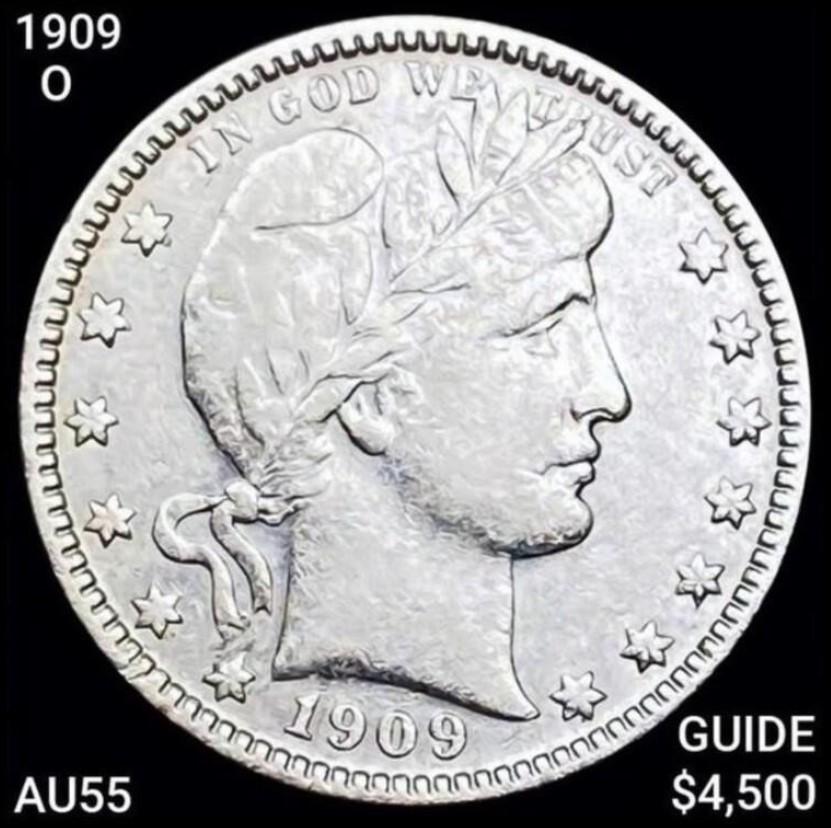 1909-O Barber Quarter CHOICE AU (1 of 2)