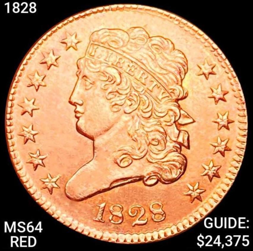 1828 Classic Head Half Cent CHOICE BU RED (1 of 2)