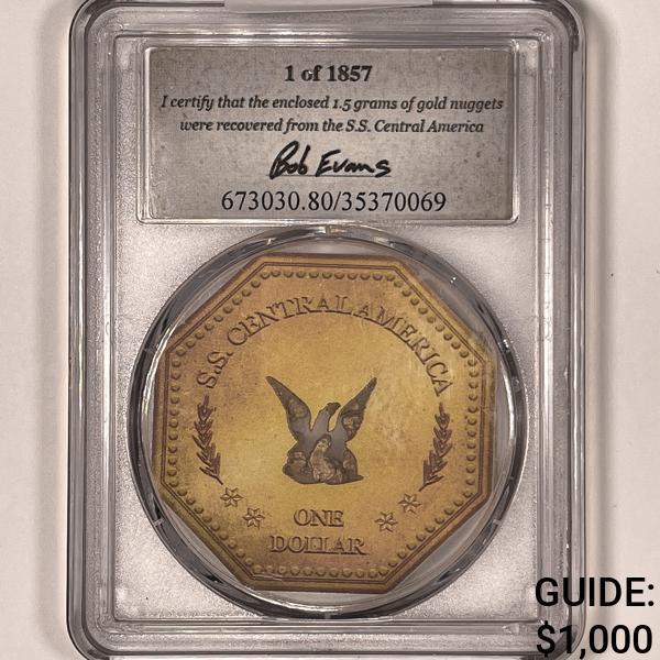 1857 1.5 grams Gold Rush Nuggets PCGS- (1 of 2)