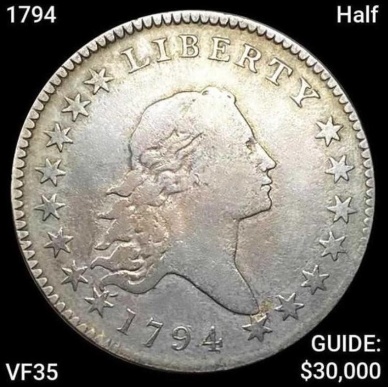 1794 Flowing Hair Half Dollar LIGHTLY CIRCULATED (1 of 2)