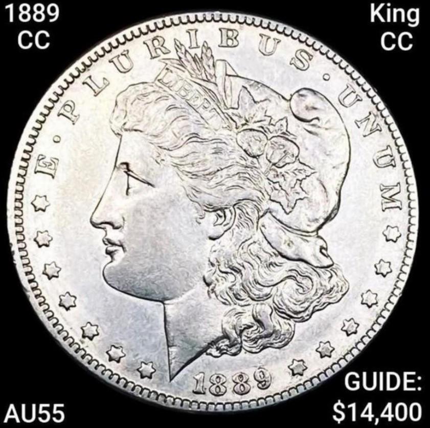 1889-CC King CC Morgan Silver Dollar CHOICE AU (1 of 2)