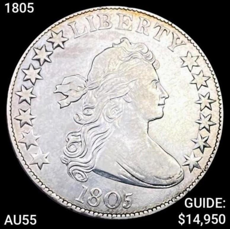 1805 Draped Bust Half Dollar CHOICE AU (1 of 2)
