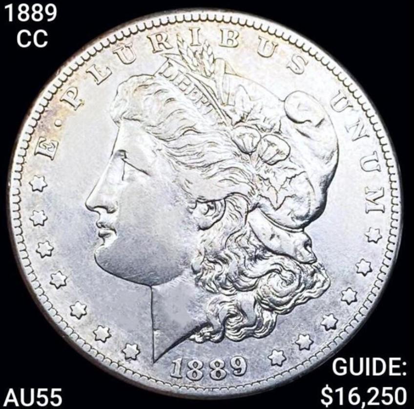 1889-CC Morgan Silver Dollar CHOICE AU KING CC (1 of 2)
