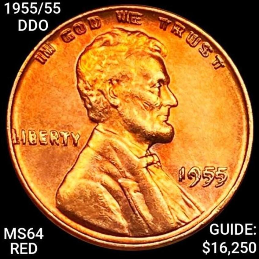 1955/55 DDO Lincoln Wheat Cent CHOICE BU RED (1 of 2)