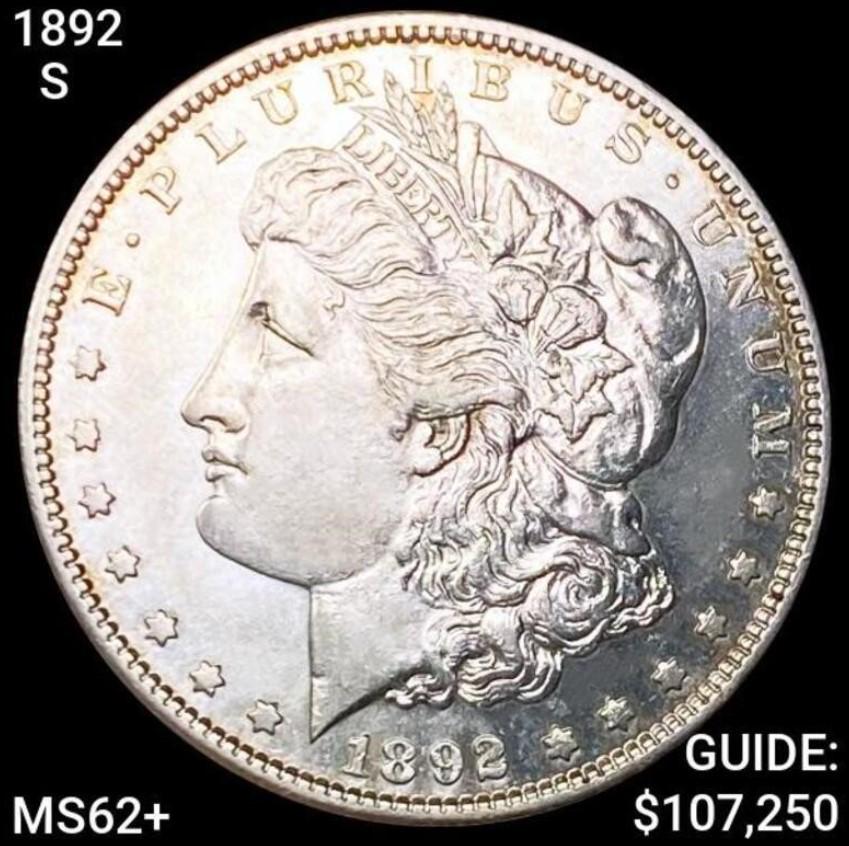 1892-S Morgan Silver Dollar UNCIRCULATED+ (1 of 2)