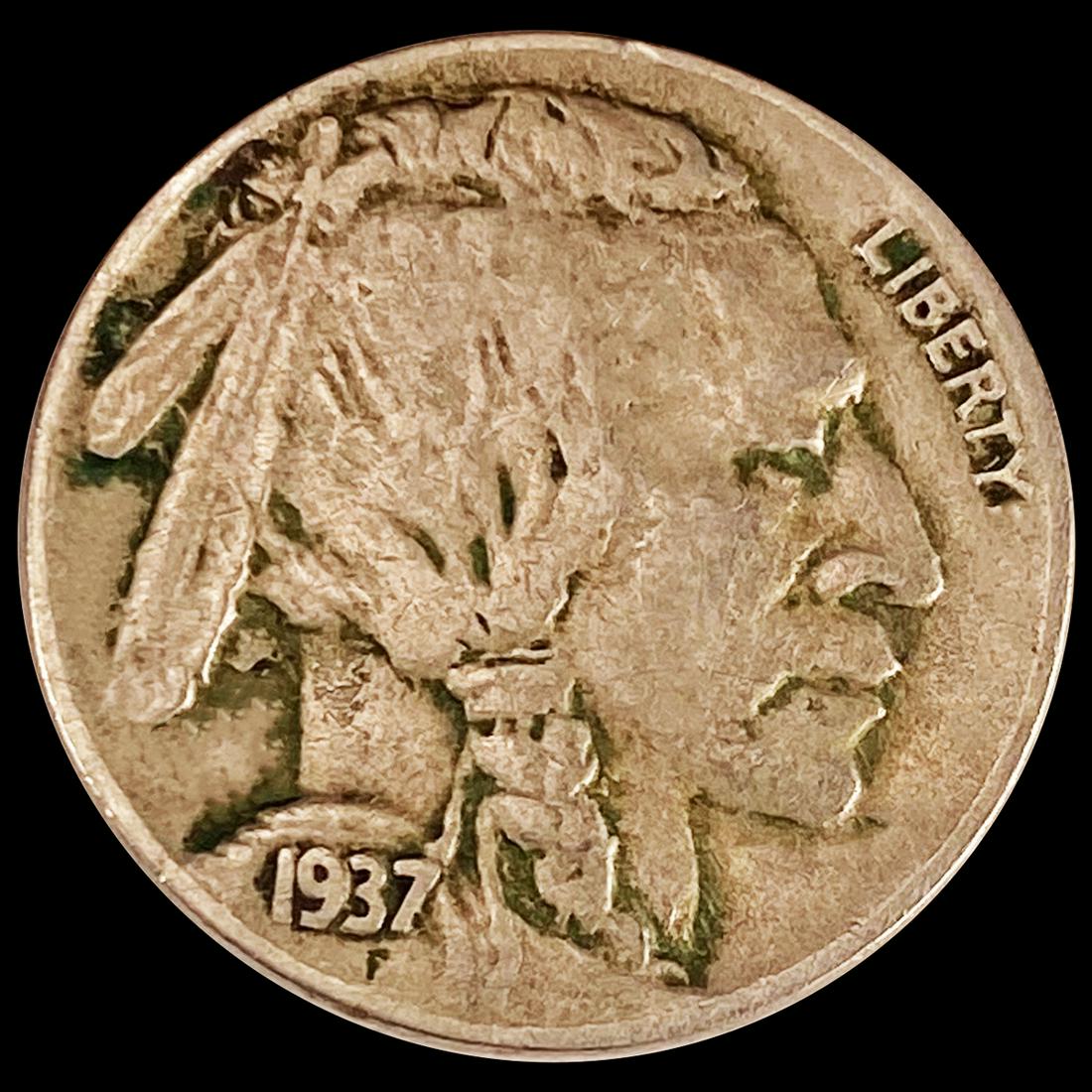 1937-D 3-Leg Buffalo Nickel LIGHTLY CIRCULATED (1 of 2)