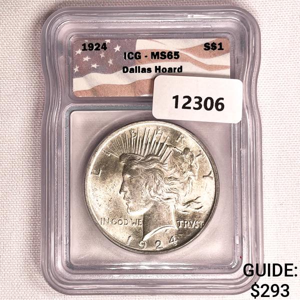 1924 Silver Peace Dollar ICG-MS65 (1 of 2)