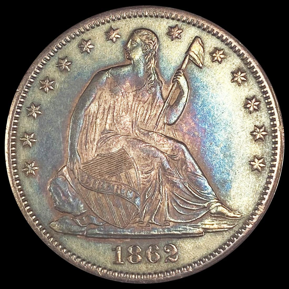 1862-S Seated Liberty Half Dollar UNCIRCULATED (1 of 2)
