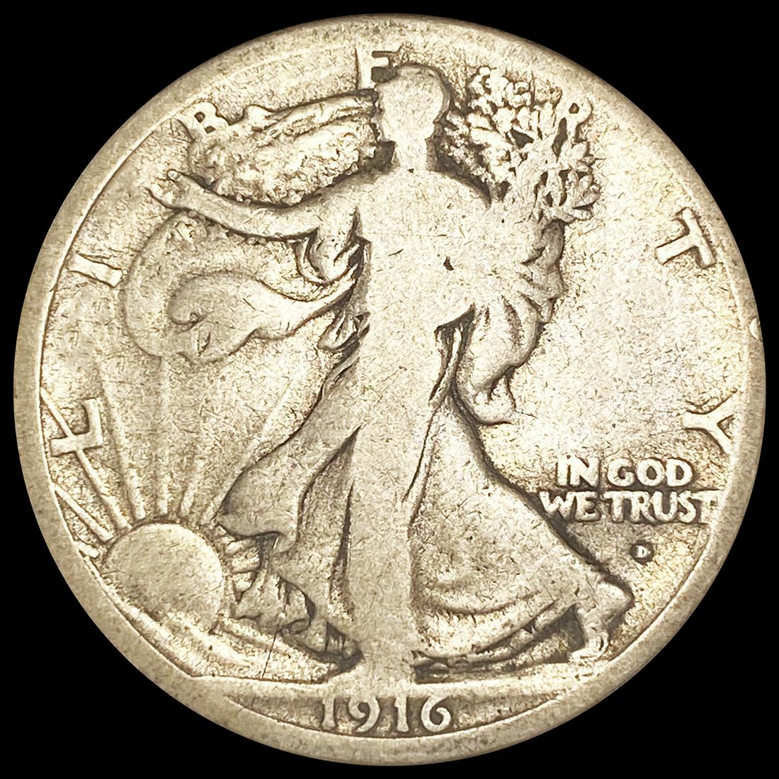 1916-D Walking Liberty Half Dollar NICELY CIRC (1 of 2)