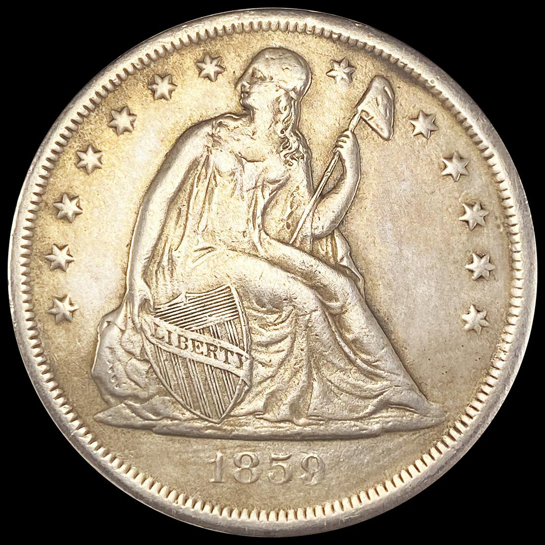 1859-O Silver Trade Dollar CLOSELY UNCIRCULATED (1 of 2)