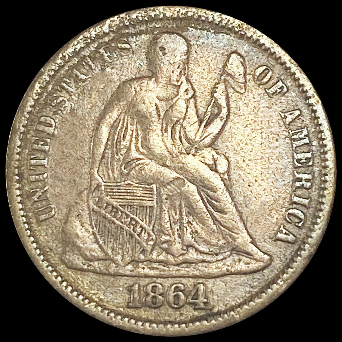 1864-S Seated Liberty Dime LIGHTLY CIRCULATED (1 of 2)