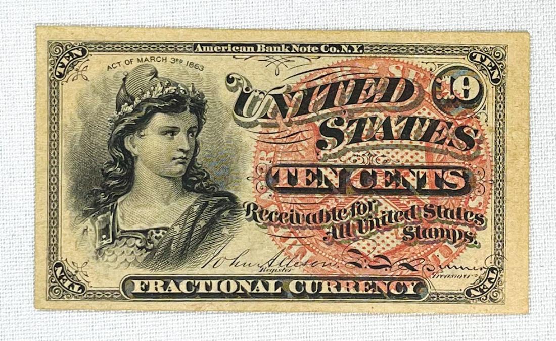 1863 US 10c Fractional Currency Bill HIGH GRADE (1 of 2)
