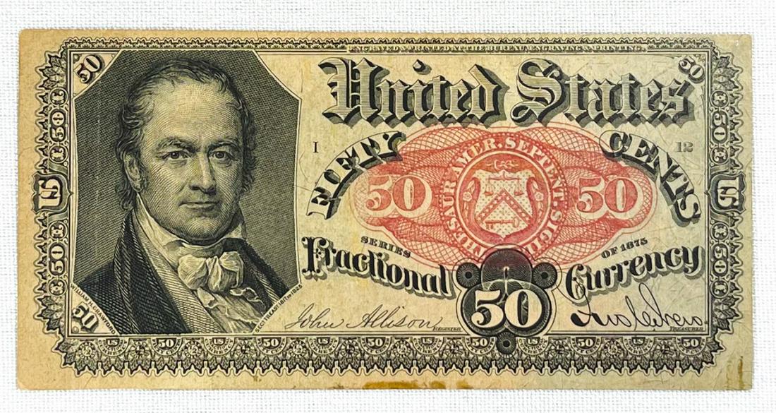 1875 50c Fractional Currency Bill: 1875 50c Fractional Currency Bill