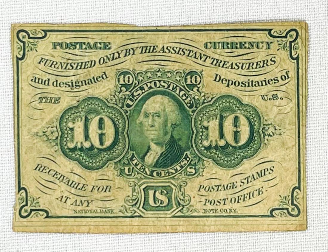 1862 10c Fractional Currency CIRCULATED (1 of 2)