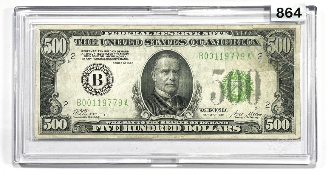 1928 $500 Five Hundred Dollars Fed Reserve Note (1 of 2)