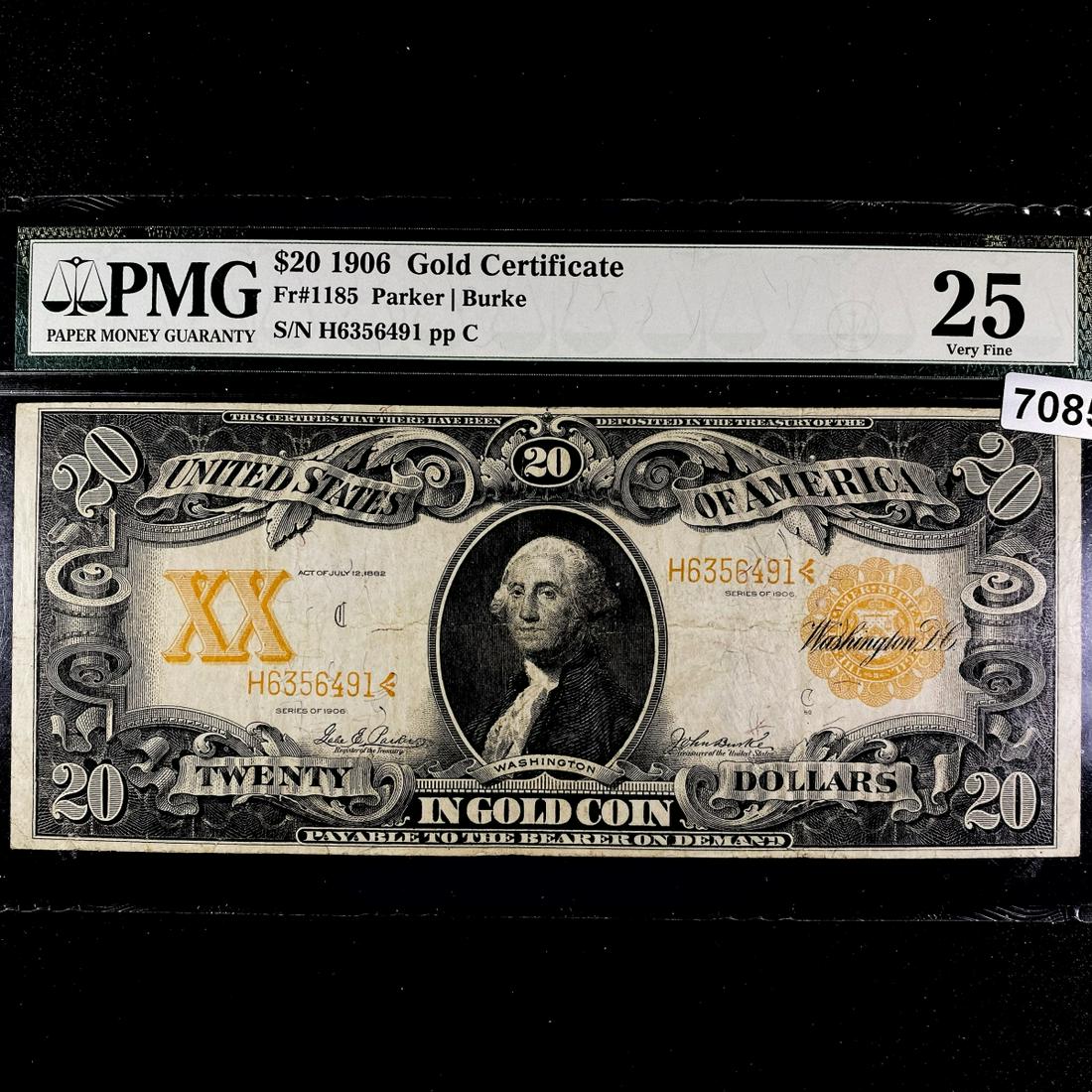 1906 LG $20 Gold Certificate PMG-25VF (1 of 2)