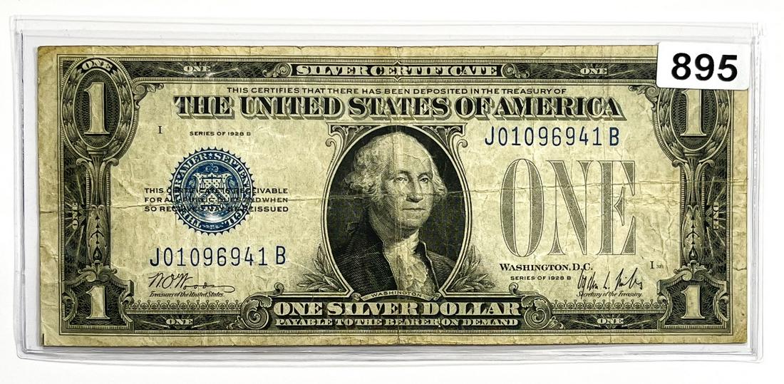 1928 Funny Back $1 Silver Certificate - (1 of 2)