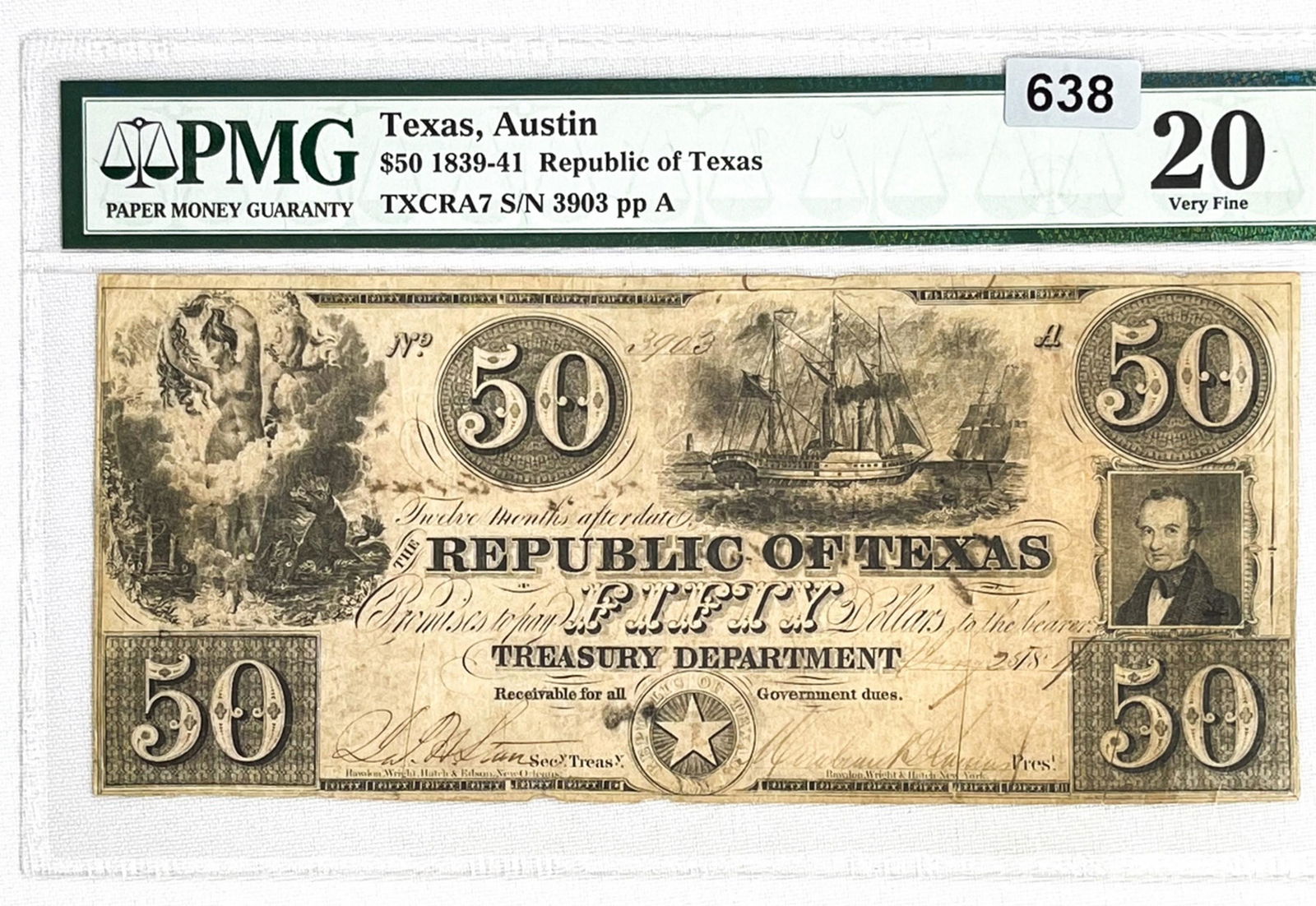 183941 50 Republic of Texas, Austin PMG20 Nov 26, 2022 Gold