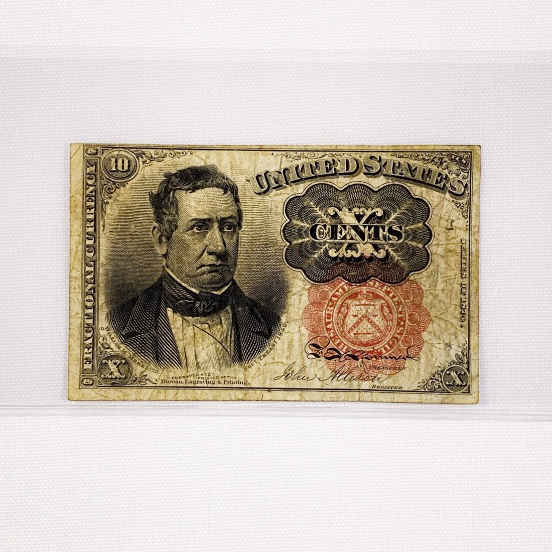 1874 Series 10c Fractional Currency LIGHTLY CIRC (1 of 2)