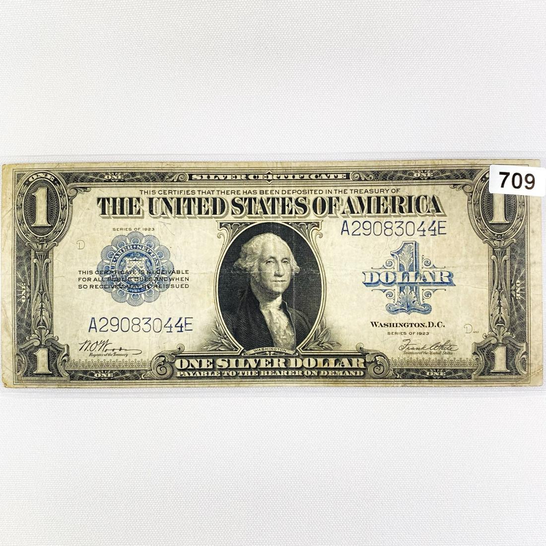 1923 LG $1 Silver Certificate  LIGHLTY CIRC (1 of 2)