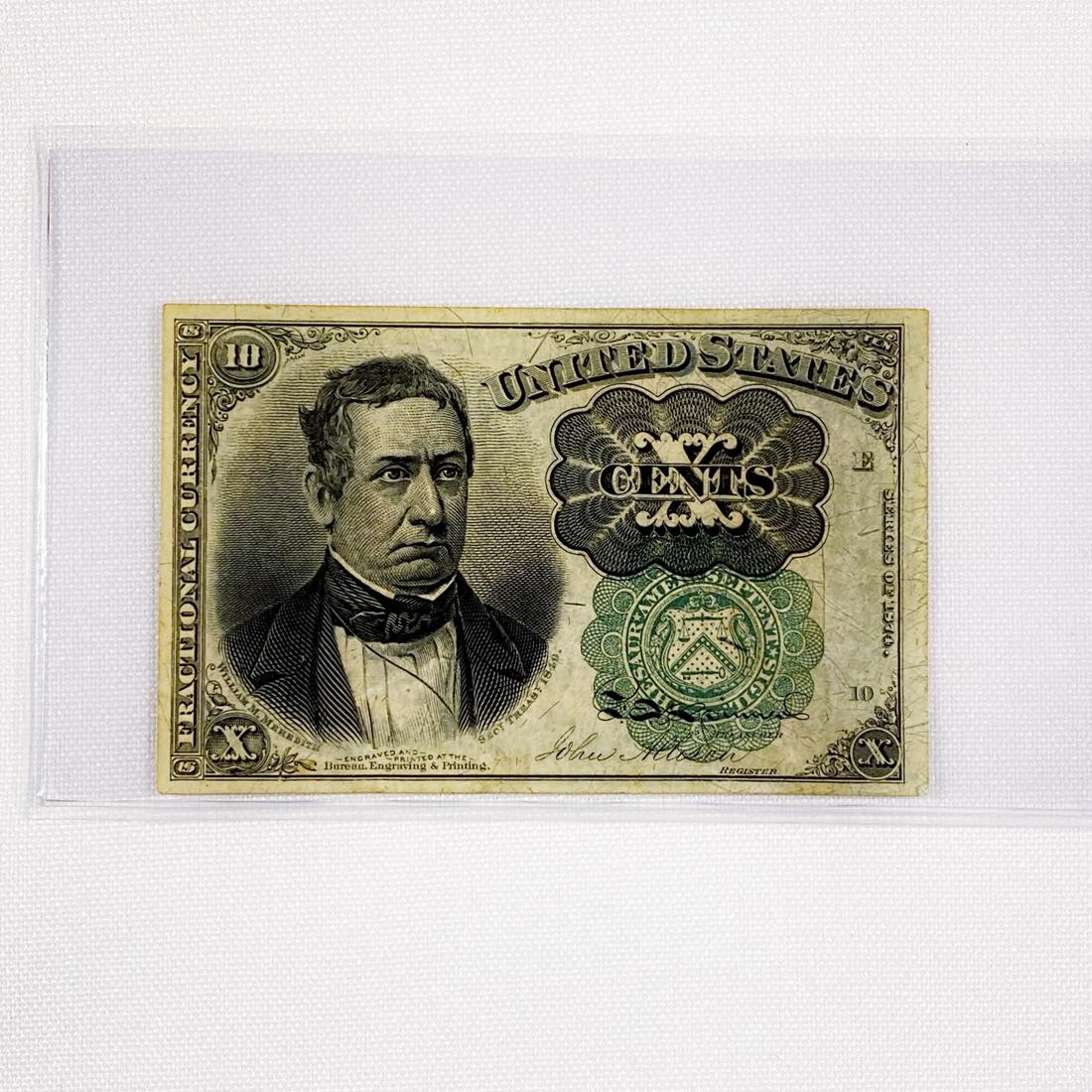 1874 Series 10c Fractional Currency CLOSELY UNC (1 of 2)