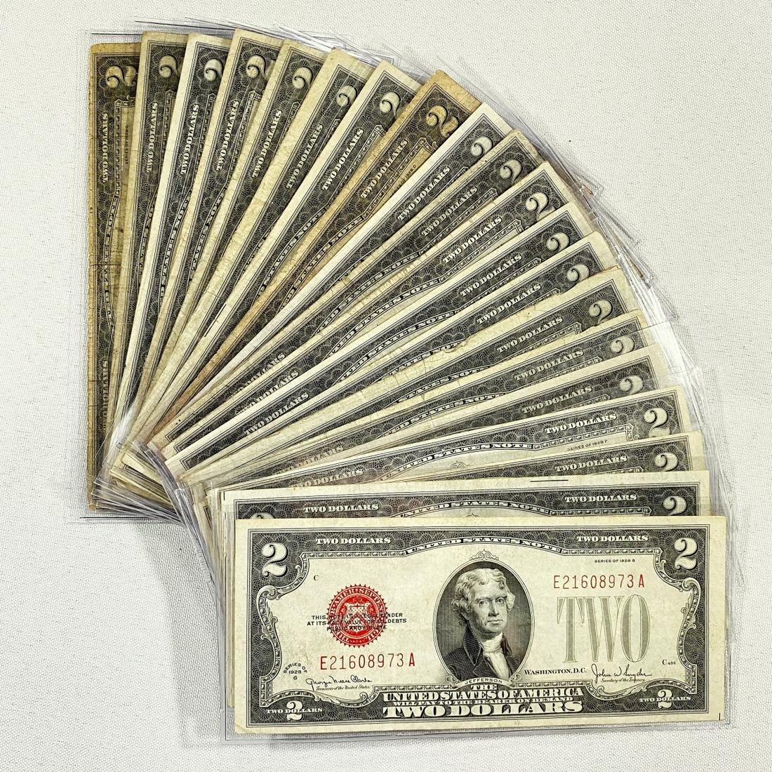 (20) $2 Fed Reserve Notes -CIRC-AU (1 of 2)