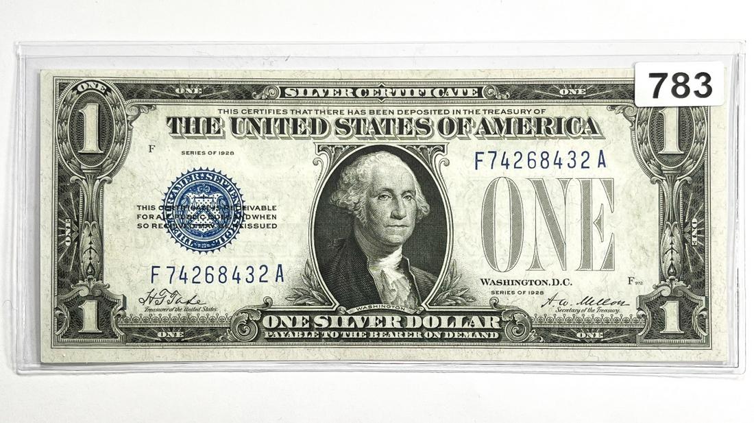 1928 'Funny Back' $1 Silver Certificate CLOSELY (1 of 2)