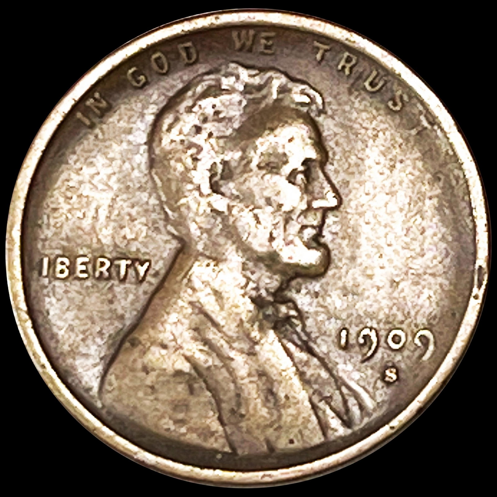 1909-S VDB Wheat Cent ABOUT UNCIRCULATED: 1909-S VDB Wheat Cent ABOUT UNCIRCULATED