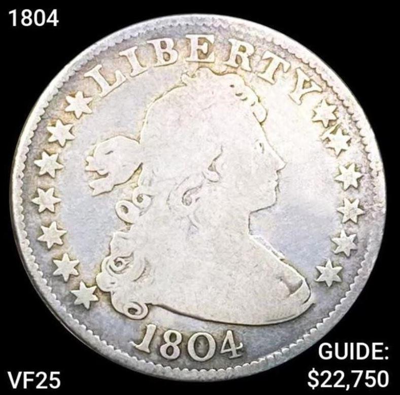 1804 Draped Bust Quarter LIGHTLY CIRCULATED: 1804 Draped Bust Quarter LIGHTLY CIRCULATED