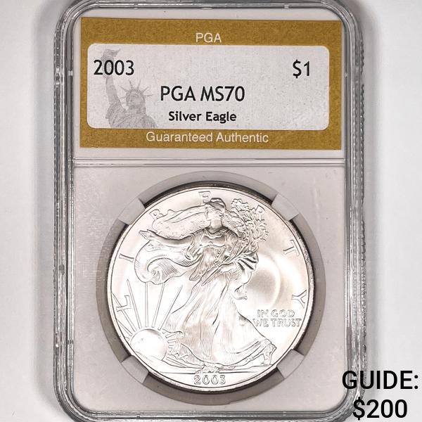 2003 American Silver Eagle PGA- MS70: 2003 American Silver Eagle PGA- MS70