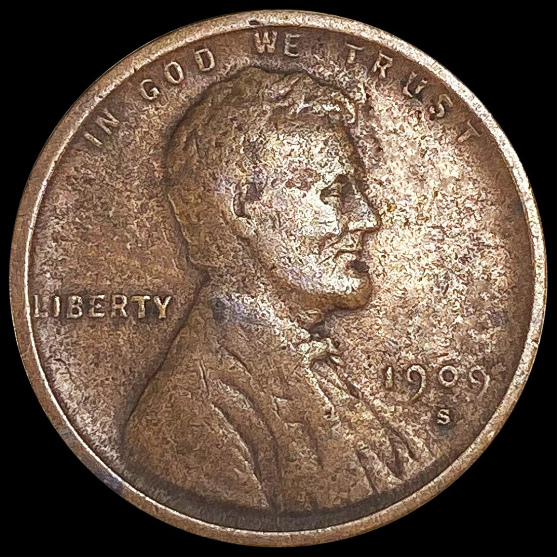 1909-S VDB Wheat Cent NEARLY UNCIRCULATED: 1909-S VDB Wheat Cent NEARLY UNCIRCULATED