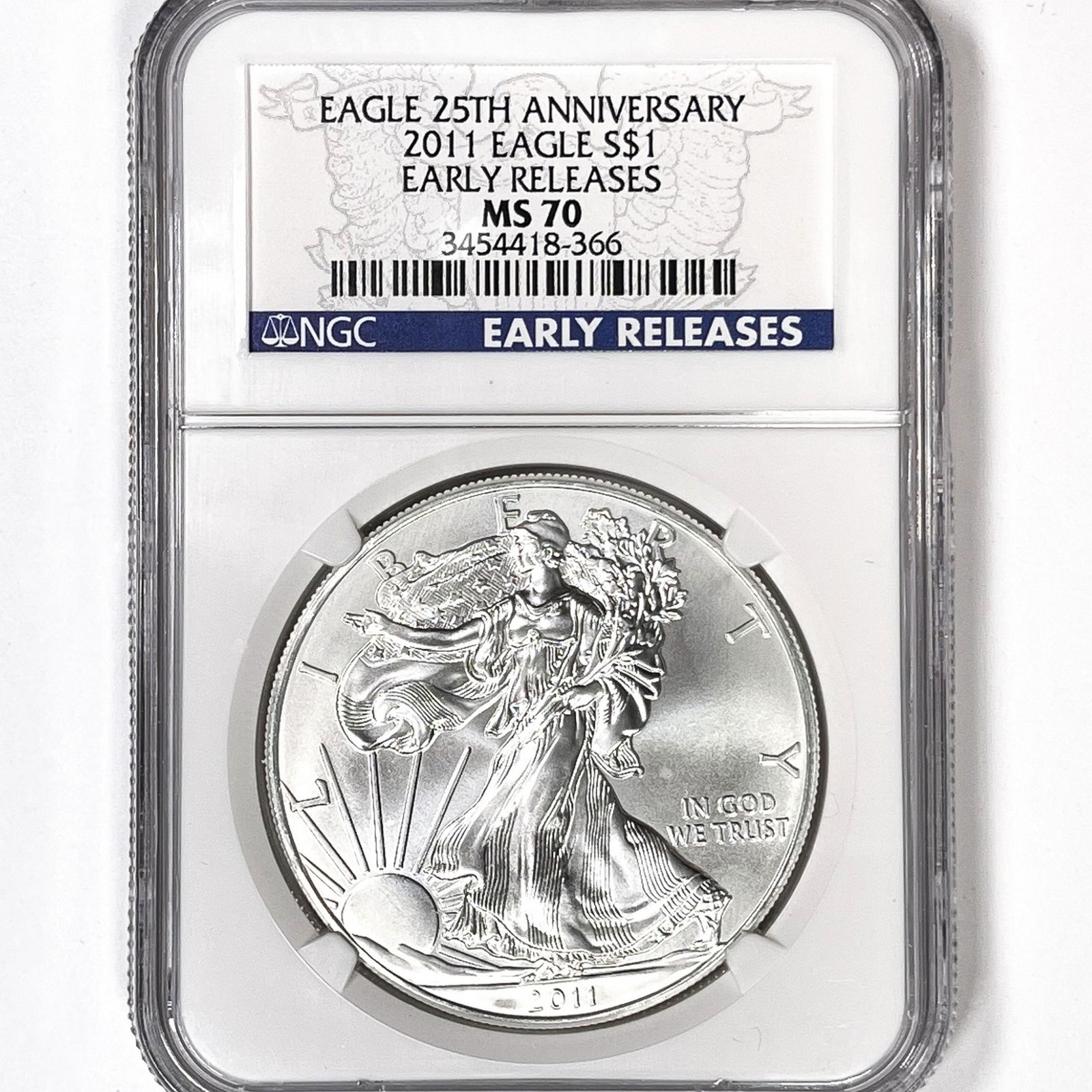 2011 Silver Eagle NGC-MS70 (1 of 2)