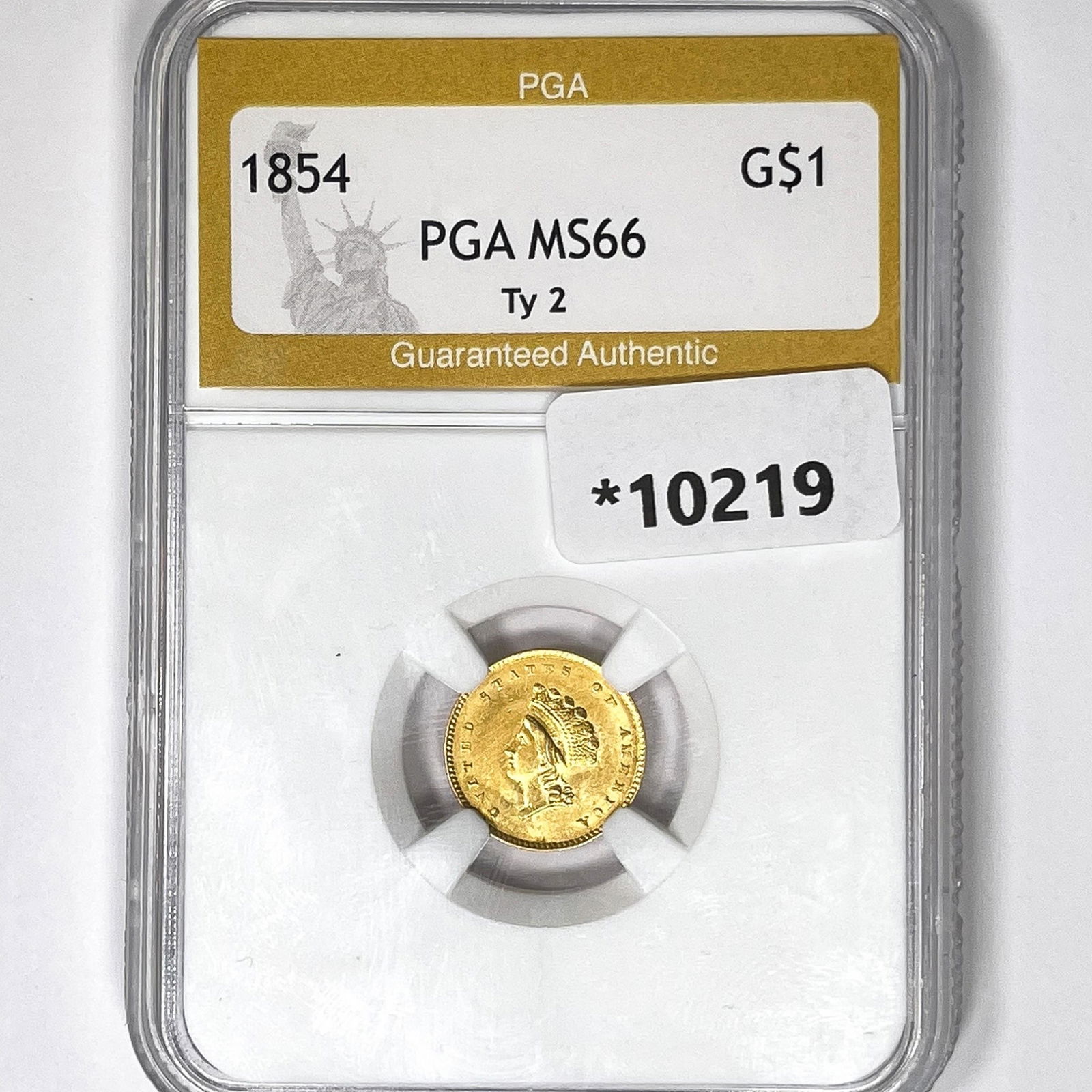 1854 Rare Gold Dollar PGA-MS66 Ty 2 (1 of 2)