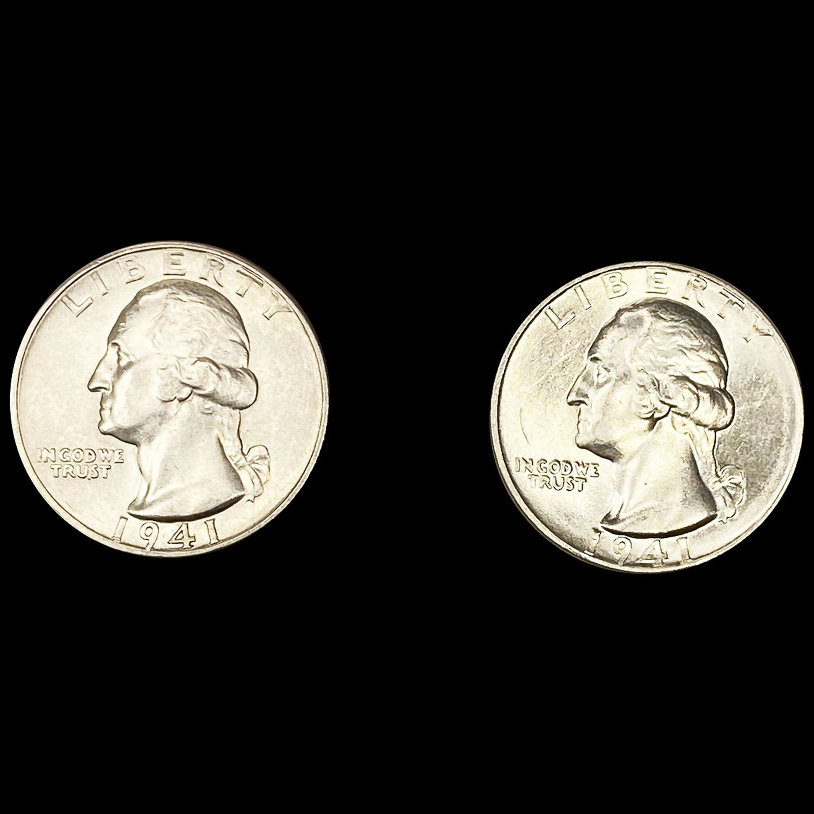 1941 (2) Washington Quarters Uncirculated