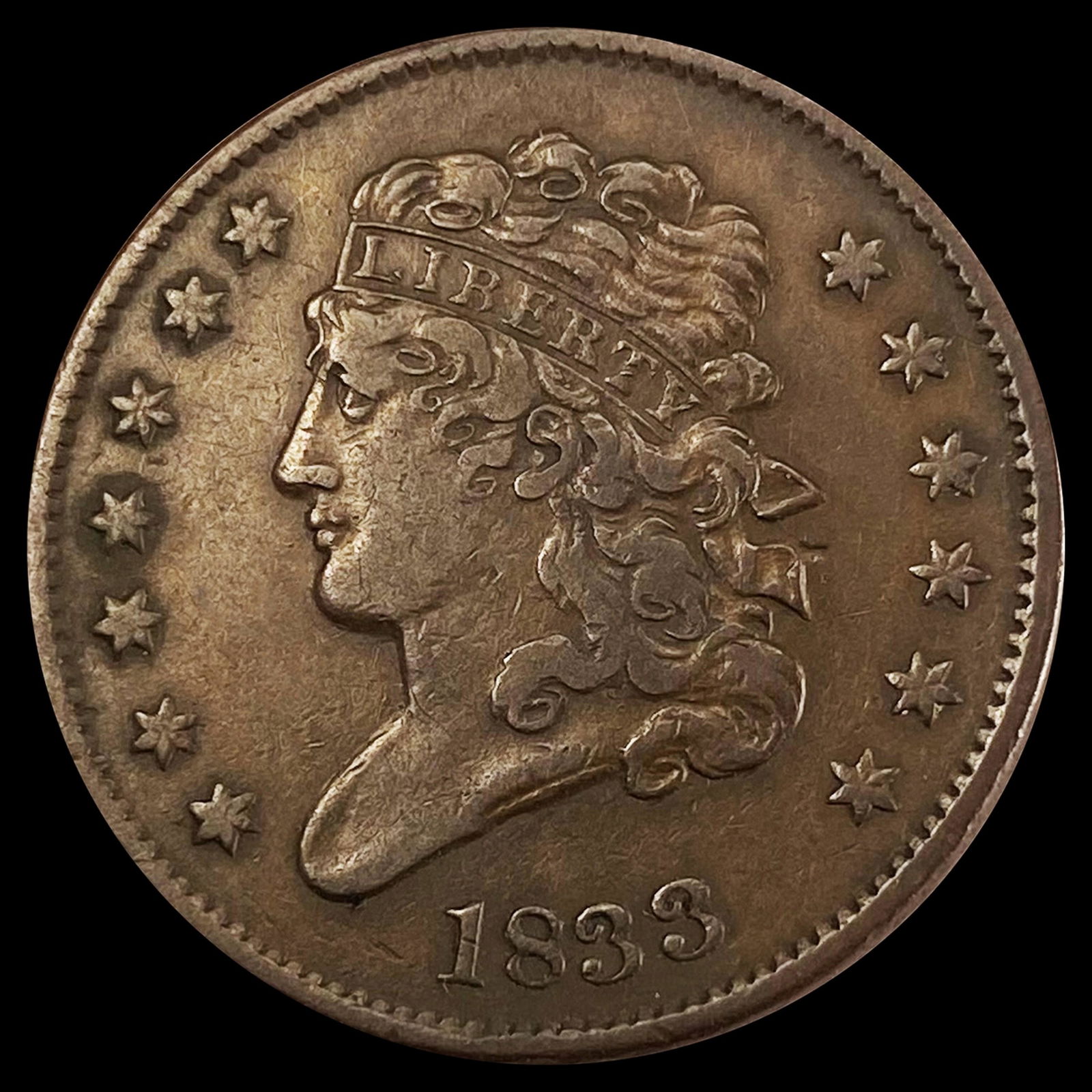 1833 Classic Head Half Cent UNCIRCULATED (1 of 2)